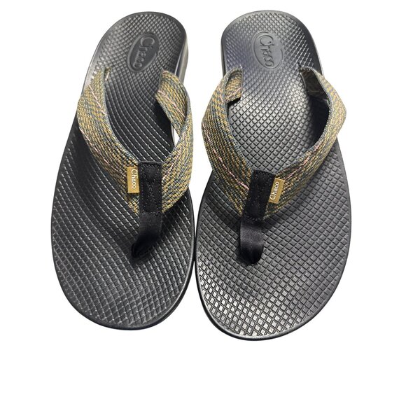 Chaco Womens Flip-Flops Size W12 Black & Multicolor Straps Arch Support Sandals - Picture 1 of 6